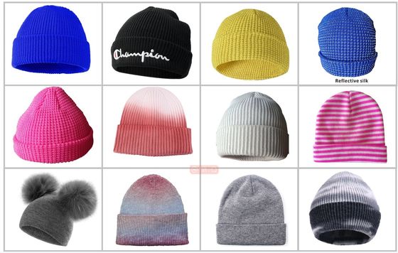 7G-18G Opek Rib Knit Reflective Yarn Hats Трикотажная машина с передовыми технологиями