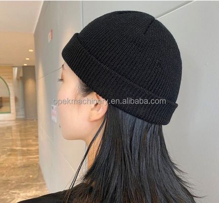 Warp Knitting Style OPEK 2024 Hip Pop Fashion Ribbed Beanie Machine с скоростью 80 оборотов в минуту