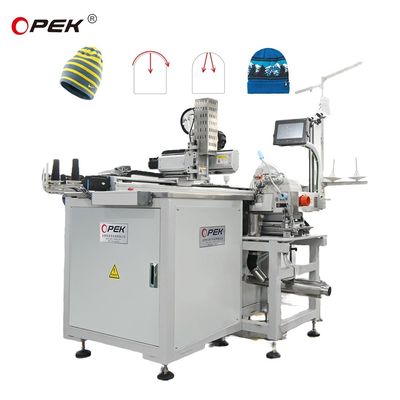 Плоская кроватка OPKE-300HS Полностью автоматическая компьютеризированная промышленная швейная машина для шляп 1500 Вт