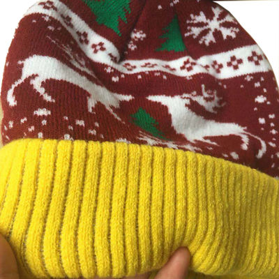 Гладкая работа Желтая высокоскоростная Jacquard Hat ткацкая машина с автоматической смазкой