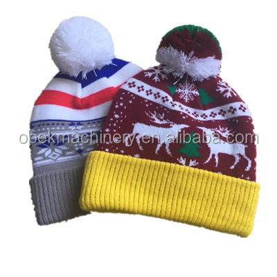 Полностью компьютеризированный ОПЕК Джаккард вязание Beanie Кап Шляпа Машина для китайских покупателей