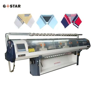 1.5W Полностью автоматическая трикотажная машина с плоским воротничком Jacquard для производства свитеров