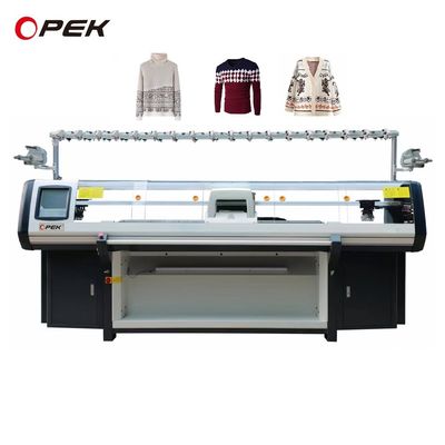 1.5W Полностью автоматическая трикотажная машина с плоским воротничком Jacquard для производства свитеров