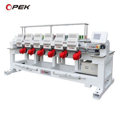 Максимальная скорость 1000RPM Opek -1206 400 * 450 мм Шесть голов вышивка машина плоская