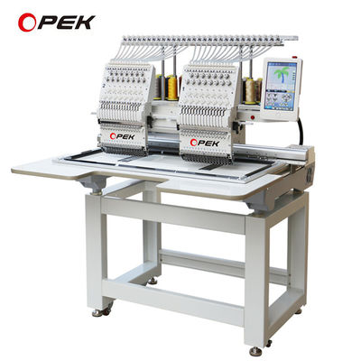 1200RPM Opek 2 головы 12/15 игл высокоскоростная шляпа футболка плоская компьютерная вышивка