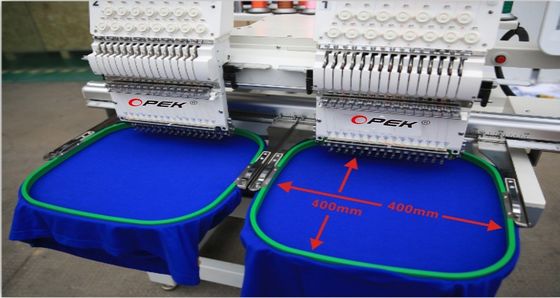 1200RPM Opek 2 головы 12/15 игл высокоскоростная шляпа футболка плоская компьютерная вышивка