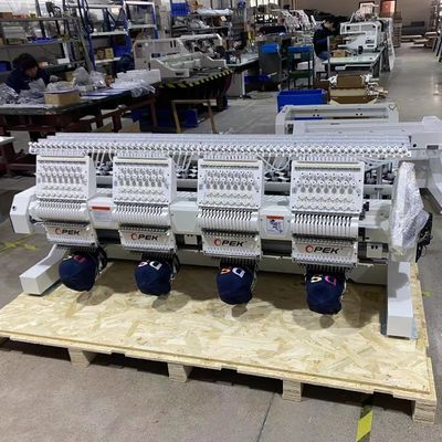 Встроенная 110V-220V Opek Cap 4 Head Embroidery Machine для плоской вышивки одежды с колпачками