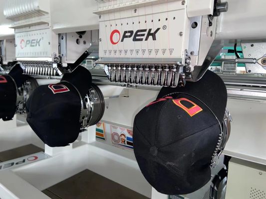 Встроенная 110V-220V Opek Cap 4 Head Embroidery Machine для плоской вышивки одежды с колпачками