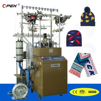 OPEK365 Высокоскоростная компьютеризированная машина для вязания шляп и шарфов Jacquard Beanie