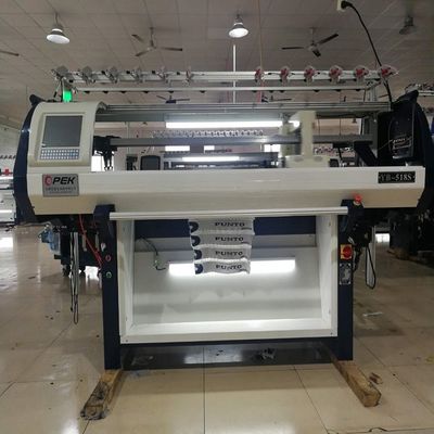 Полностью модная плоская трикотажная машина с мощностью 1280 кг и скоростью 1,2 м / с